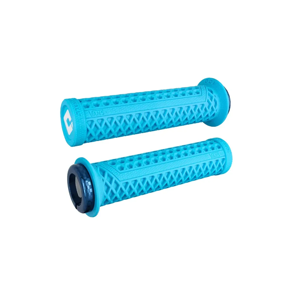ODI Vans V2.1 Lock-On Grips Aqua/Blue Finish Clamps
